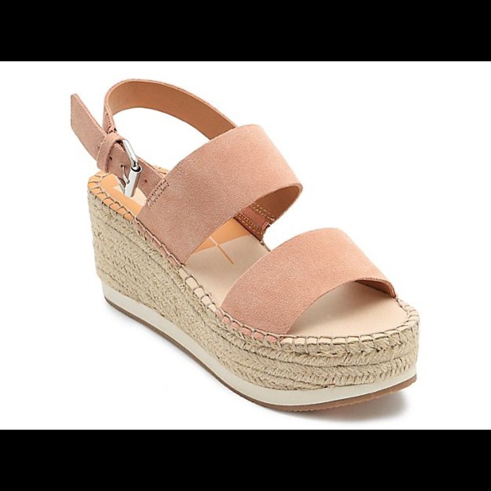 DOLCE VITA Mauri Espadrille Wedge Blush NWT BNIB